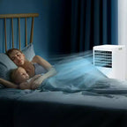 Climatiseur portable 8 000 BTU - 3-en-1 : refroidissement, déshumidificateur et ventilateur pour 32,5 m² avec mode nuit et garantie d'un an