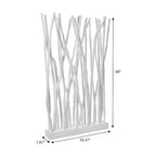 JONATHAN Y Tranquil 39W x 68H Paravent bohème côtier en branches de teck fabriquées à la main, un seul panneau