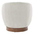 Fauteuil d'appoint pivotant Spruce&Spring en tissu avec base en bois