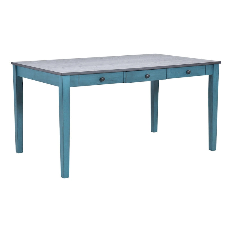 Ensemble de salle à manger 6 pièces en bois avec 4 chaises et un banc, table avec tiroir