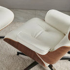Fauteuil inclinable en cuir de style Mid-Century Modern