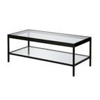 Table basse Alexis en métal et verre