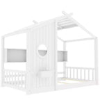 Lit cabane cabane Montessori pour enfant avec étagère de rangement - ModernLuxe