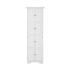 Meuble d'angle de rangement haut avec 8 portes et 4 étagères