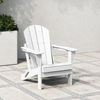 Chaise Adirondack pliante d'extérieur tout temps Polytrends Laguna résistante à la décoloration pour patio