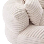 Canapé poire pour adultes et enfants, grand fauteuil poire en velours côtelé avec 3 oreillers et accoudoirs pour salon et chambre à coucher