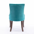 Chaise de salle à manger Ultra Side avec tissu épaissi et clous décoratifs en bronze