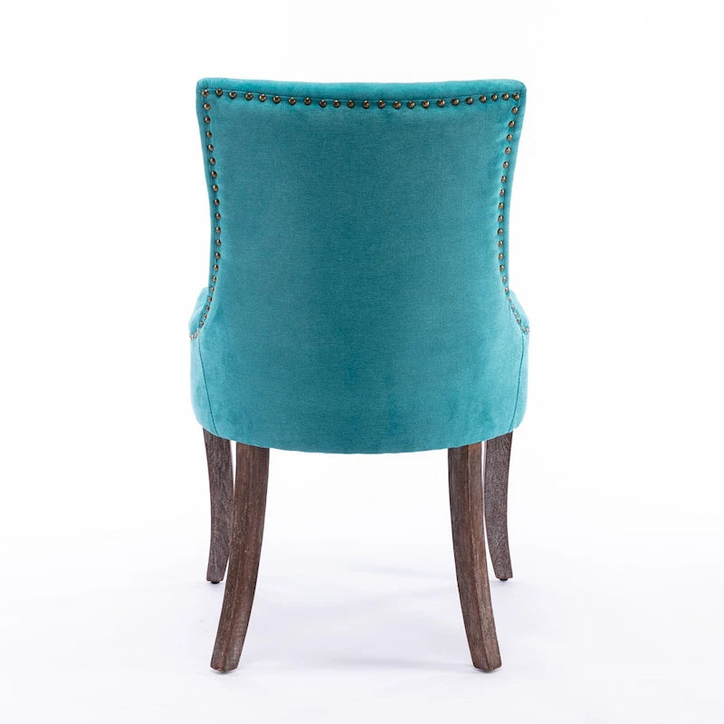 Chaise de salle à manger Ultra Side avec tissu épaissi et clous décoratifs en bronze
