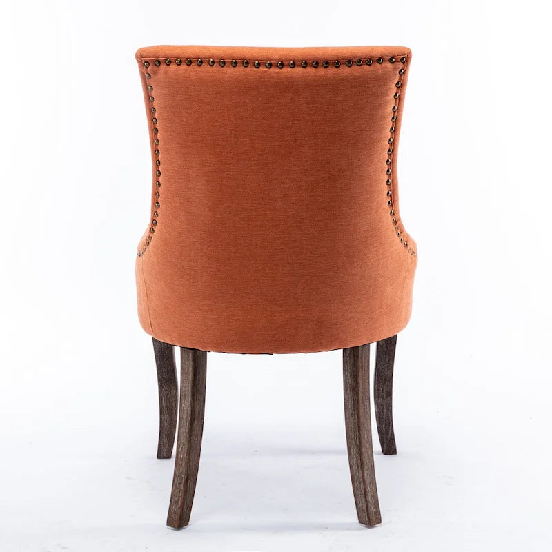 Chaise de salle à manger Ultra Side avec tissu épaissi et clous décoratifs en bronze
