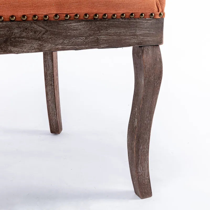 Chaise de salle à manger Ultra Side avec tissu épaissi et clous décoratifs en bronze