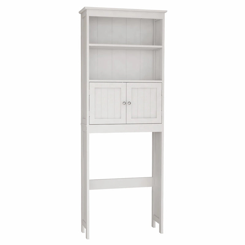 Étagère de salle de bain au-dessus des toilettes avec 2 portes - 23 x 63 x 177 cm