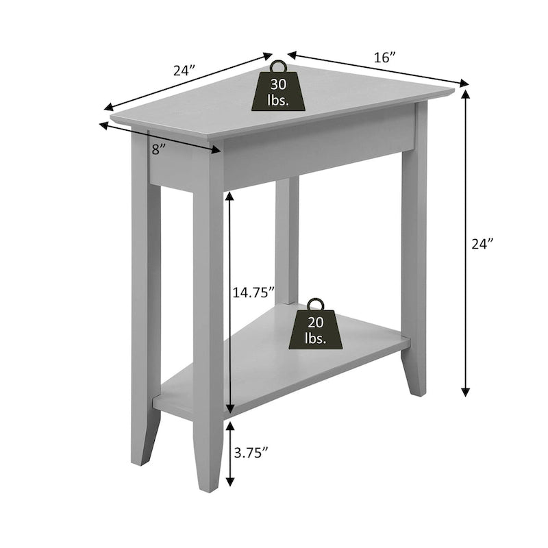 Table d'appoint à étagère American Heritage Wedge