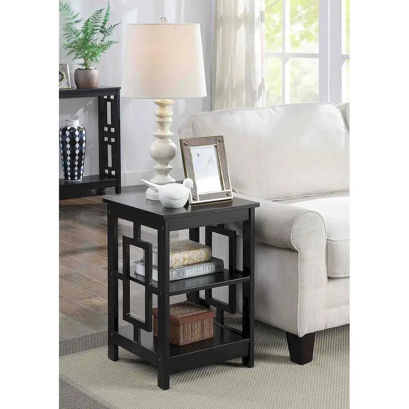  Town Square End Table with Shelves