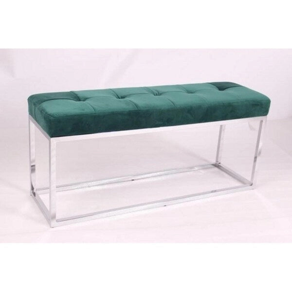 Banc en métal rembourré