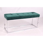 Banc en métal rembourré