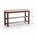 Banc à chaussures Porch & Den Champa en métal et bois