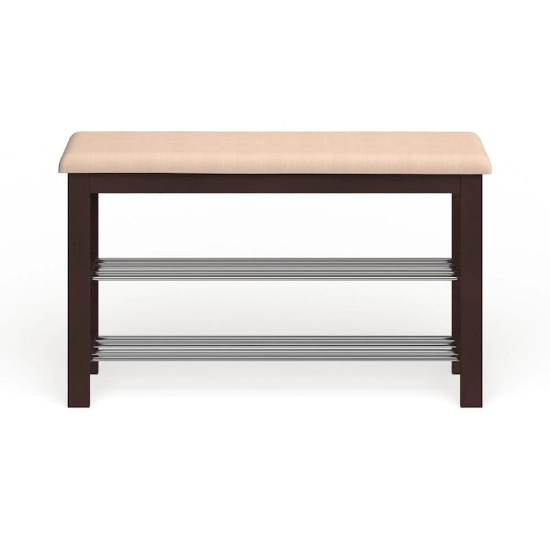 Banc à chaussures Porch & Den Champa en métal et bois