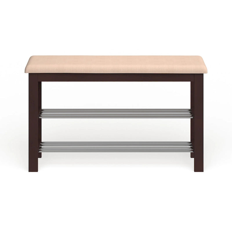 Banc à chaussures Porch & Den Champa en métal et bois