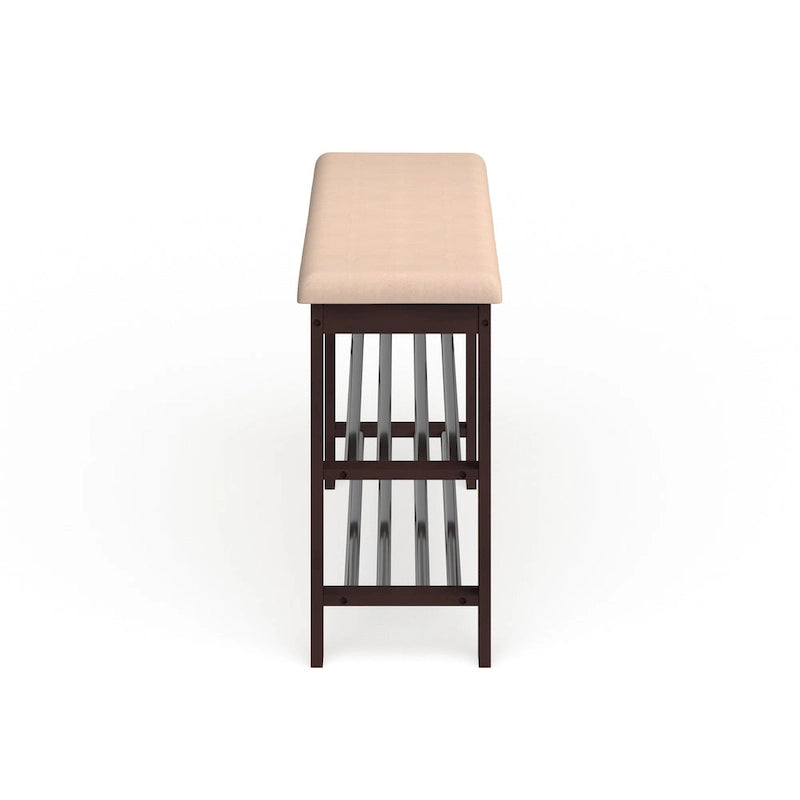 Banc à chaussures Porch & Den Champa en métal et bois