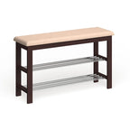 Banc à chaussures Porch & Den Champa en métal et bois