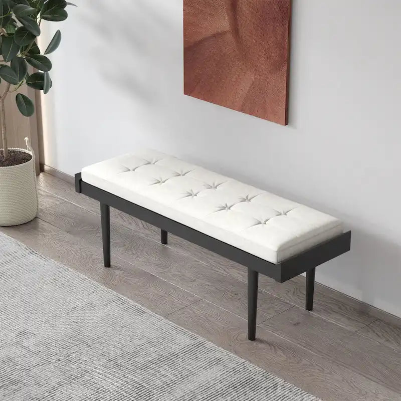Banc rembourré capitonné moderne Efa