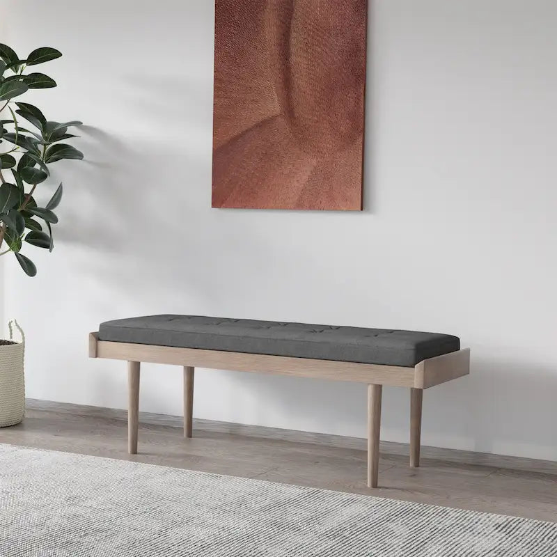 Banc rembourré capitonné moderne Efa