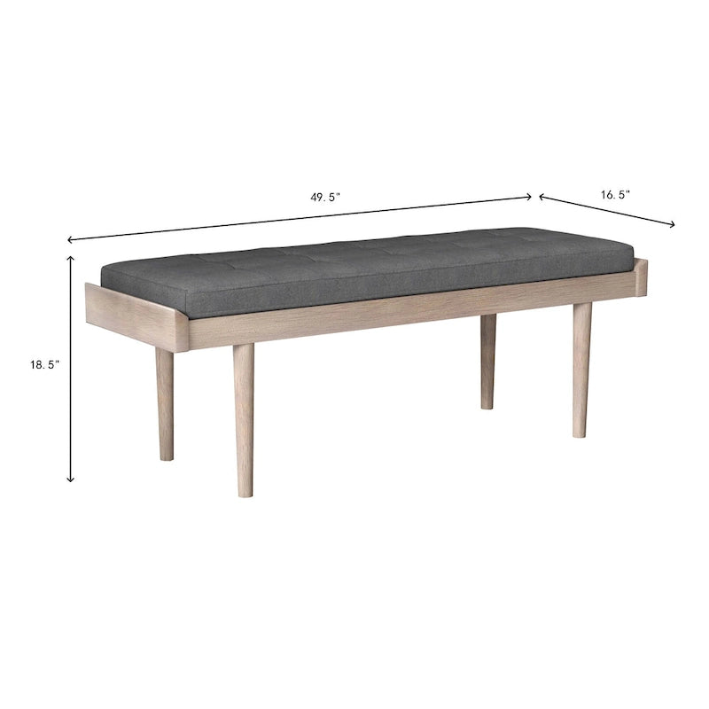 Banc rembourré capitonné moderne Efa