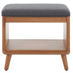 Banc Solo SAFAVIEH avec coussin et étagère ouverte – 50,8 cm (L) x 38,1 cm (P) x 45,7 cm (H)