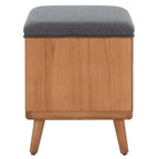 Banc Solo SAFAVIEH avec coussin et étagère ouverte – 50,8 cm (L) x 38,1 cm (P) x 45,7 cm (H)