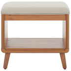 Banc Solo SAFAVIEH avec coussin et étagère ouverte – 50,8 cm (L) x 38,1 cm (P) x 45,7 cm (H)