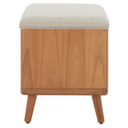 Banc Solo SAFAVIEH avec coussin et étagère ouverte – 50,8 cm (L) x 38,1 cm (P) x 45,7 cm (H)
