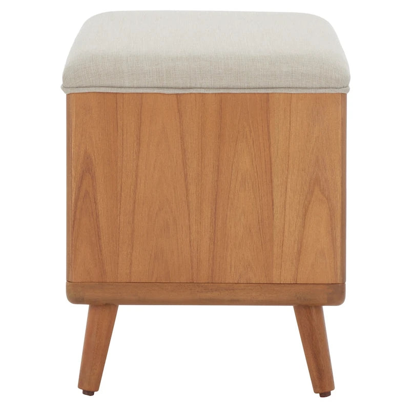 Banc Solo SAFAVIEH avec coussin et étagère ouverte – 50,8 cm (L) x 38,1 cm (P) x 45,7 cm (H)