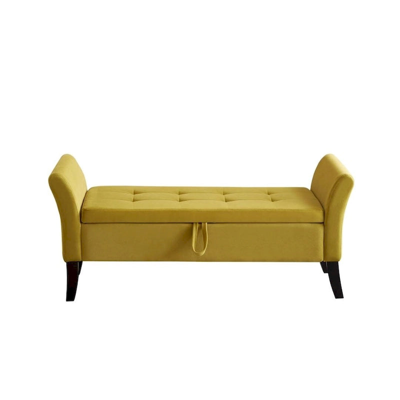 Banquette de lit en velours facile à monter avec rangement Style luxueux