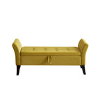 Banquette de lit en velours facile à monter avec rangement Style luxueux