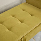 Banquette de lit en velours facile à monter avec rangement Style luxueux