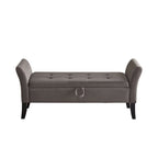 Banquette de lit en velours facile à monter avec rangement Style luxueux