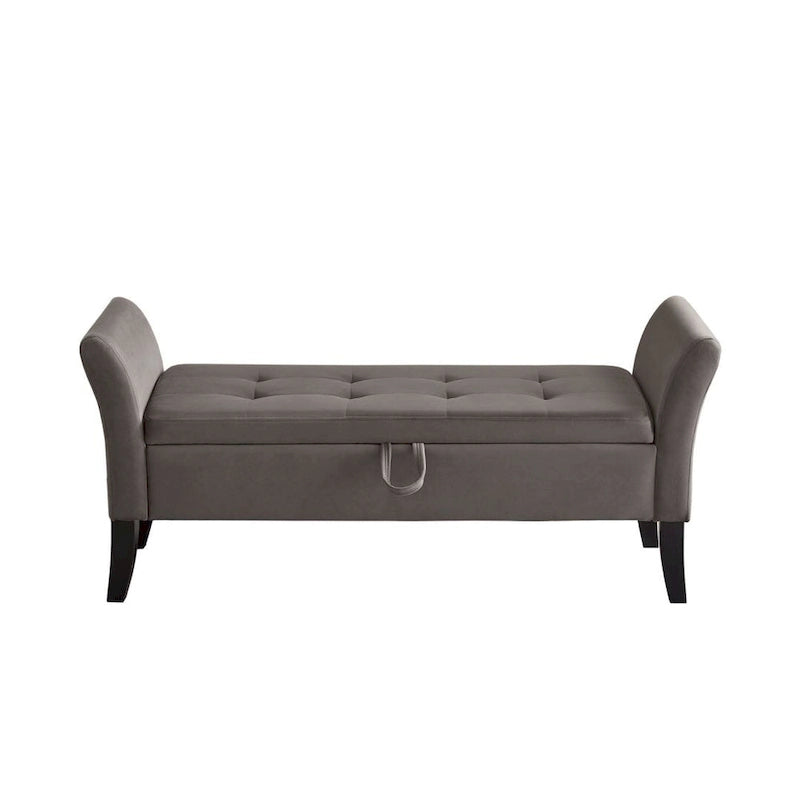 Banquette de lit en velours facile à monter avec rangement Style luxueux