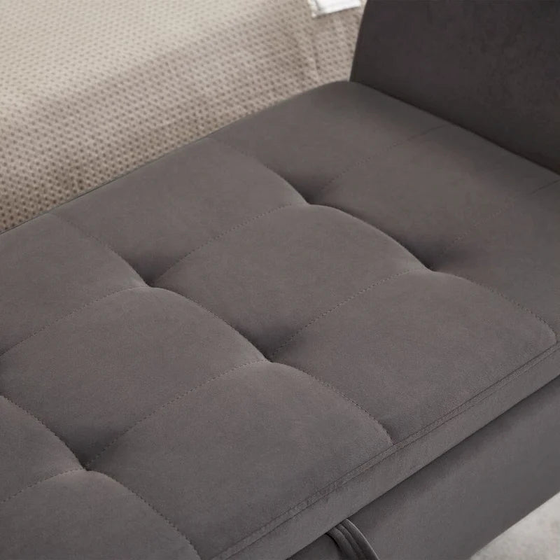 Banquette de lit en velours facile à monter avec rangement Style luxueux