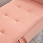 Banquette de lit en velours facile à monter avec rangement Style luxueux