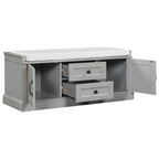 Tabouret à chaussures, 2 tiroirs, 2 coussins amovibles, casier de salon, entrée