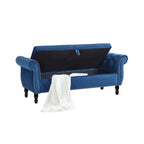 Tabouret de canapé rectangulaire multifonctionnel en velours 63