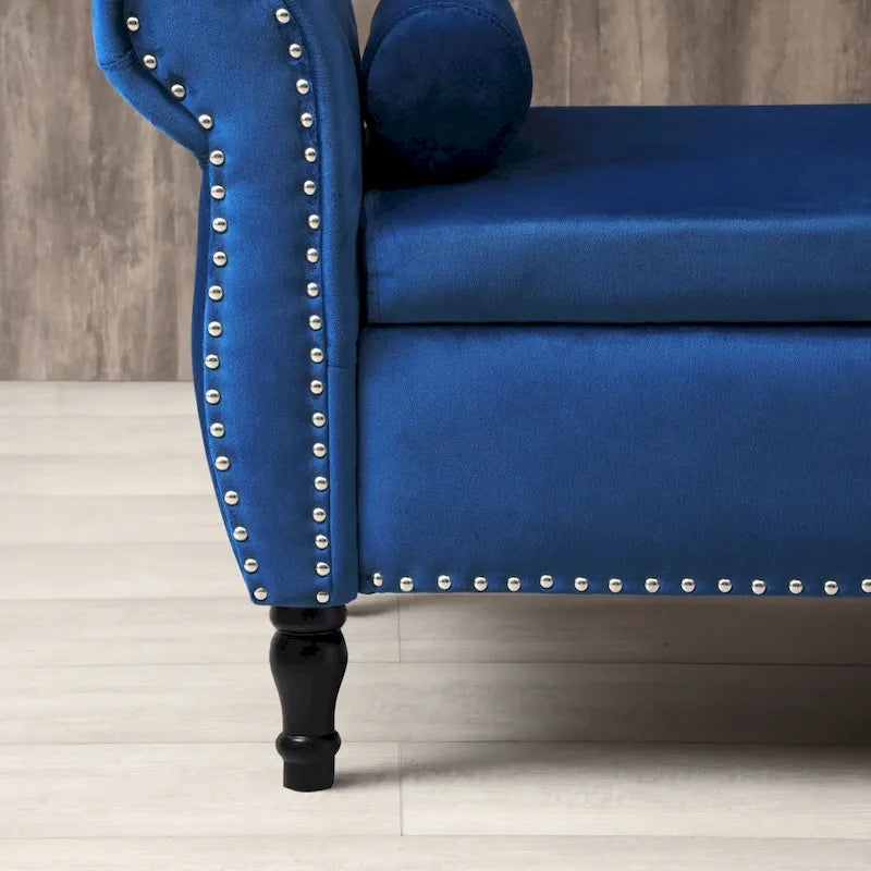 Tabouret de canapé rectangulaire multifonctionnel en velours 63