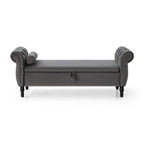 Tabouret de canapé rectangulaire multifonctionnel en velours 63