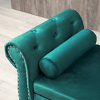 Tabouret de canapé rectangulaire multifonctionnel en velours 63