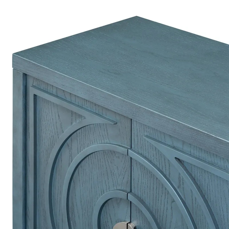 Porte de buffet rétro avec rainure circulaire Poignée de porte ronde en métal