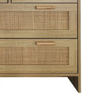 Meuble de rangement 4 tiroirs en rotin, pour chambre, salon, salle à manger, couloirs