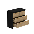Meuble de rangement 4 tiroirs en rotin, pour chambre, salon, salle à manger, couloirs