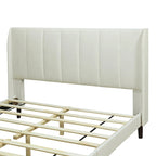 Lit plateforme rembourré, Velours