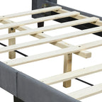 Lit plateforme rembourré, Velours