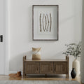 WYNDENHALL Rowan Banc de rangement de transition en bois massif 44 pouces de large, brun fumé - 18p x 44L x 22H